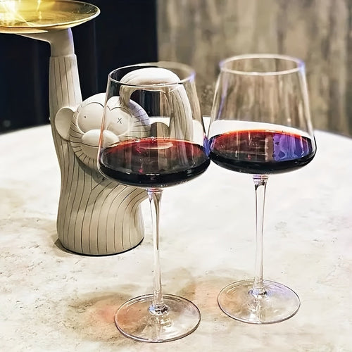 Elegant Crystal Clear Wine Glass Set LeadFree and Handcrafted